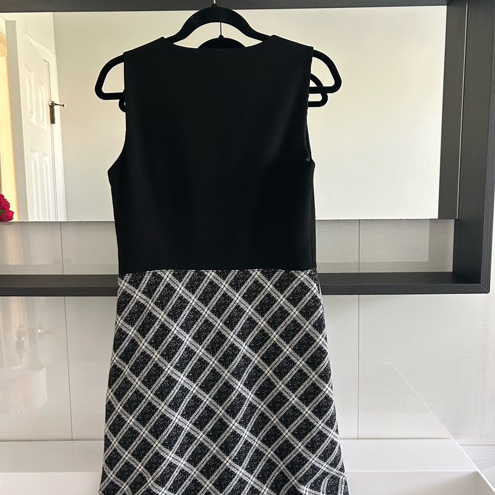 Theory Black and White Checkered Mini Dress - Picture 10 of 11